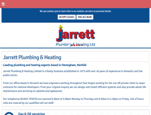 Tablet Screenshot of jarrettplumbing.co.uk